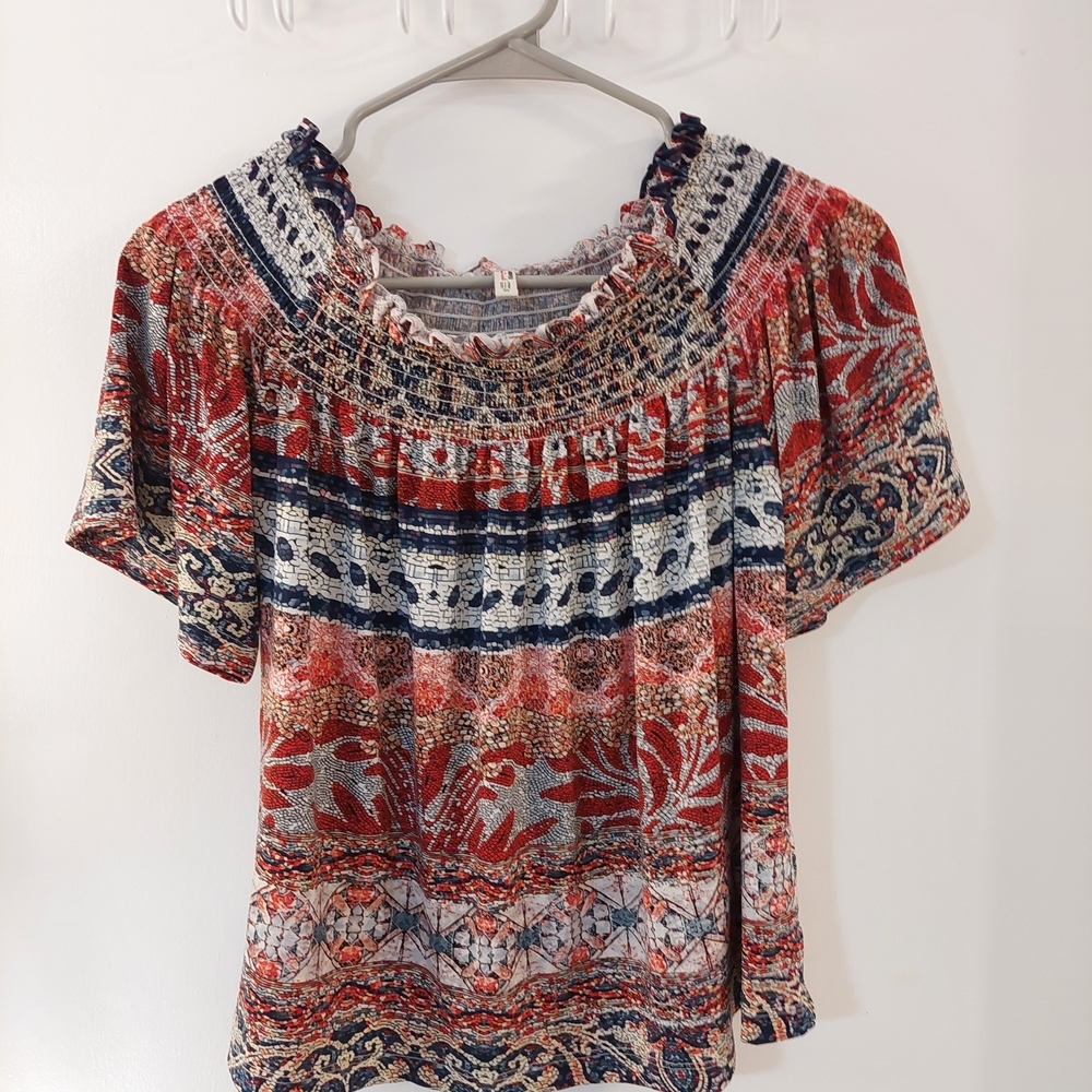 Lee Cooper Multicolor Patterned Women's Blouse